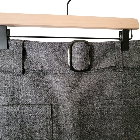 Sezane Gillie Skirt - Charcoal Gray Size FR 44/US 12 - 100% Virgin Wool - Picture 7 of 11